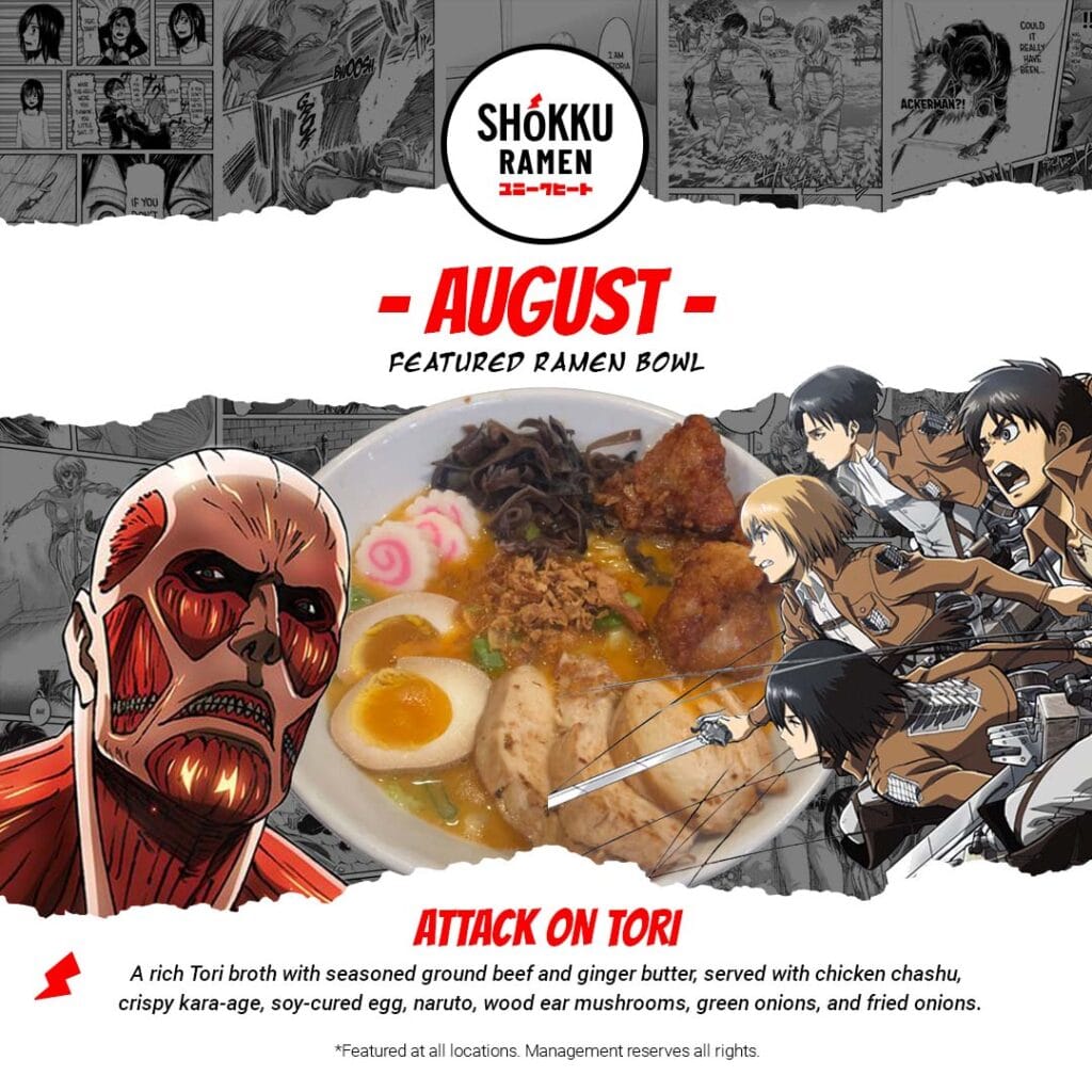 Shokku Ramen Bowl of the Month August 2025