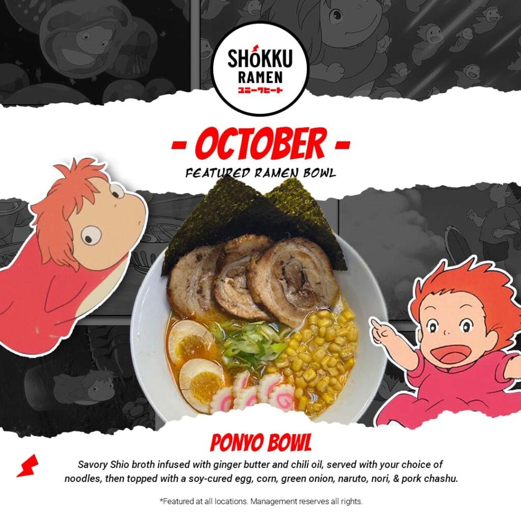 Shokku Ramen October 2025 Ponyo Bowl of the Month